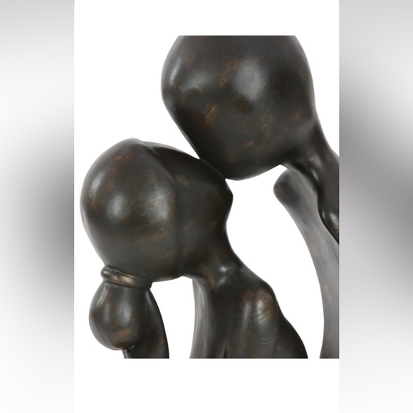 Wrought Studio Bronze Couple Sculpture - Picture 3 of 4